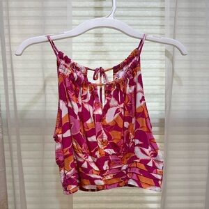 Pink and Orange Floral Top